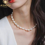 Gray Baroque Pearl Necklace 9-10mm Freshwater Jewelry