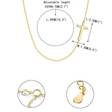 925 Silver Cross Necklace Women Choker Chain Religious Gift