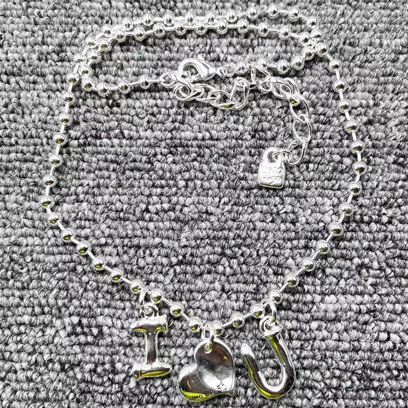 UNOde50 Silver Love Pendant Holiday Necklace