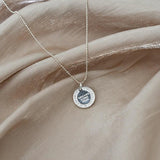 925 Silver Round Coin Pendant for Women