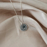 925 Silver Round Coin Pendant for Women