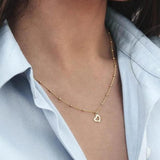 925 Silver Pendant Necklace Star Heart Beads Chain Choker for Women