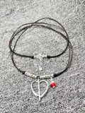 UNOde50 Silver Cross Chain Pearl Necklace Holiday Jewelry