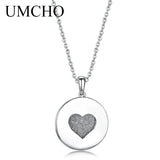 925 Silver Heart Pendant Necklace Romantic Anniversary Gift
