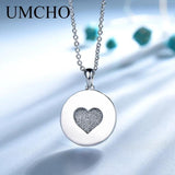 925 Silver Heart Pendant Necklace Romantic Anniversary Gift