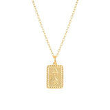 925 Silver Square Pendant Necklace