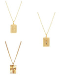 925 Silver Square Pendant Necklace