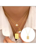 925 Silver Square Pendant Necklace