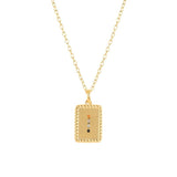 925 Silver Square Pendant Necklace
