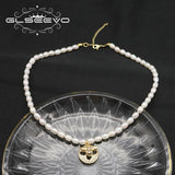 Shining Bee Pendant Pearl Necklace Minimalism Women Jewelry GN0423