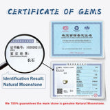 925 Silver Moonstone Heart Necklace Women Gemstone Pendant Jewelry GMN08