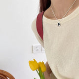 925 Silver Agate Oval Pendant Necklace Vintage Twist Chain Jewelry