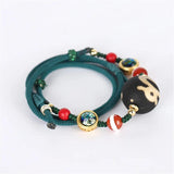 Natural Dzi Bead Pendant Necklace for Women Men