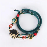 Natural Dzi Bead Pendant Necklace for Women Men