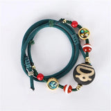 Natural Dzi Bead Pendant Necklace for Women Men