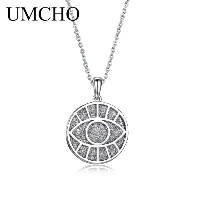 925 Silver Round Pendant Necklace Women