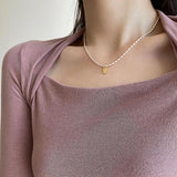 925 Silver Olive Beads Letter Pendant Necklace for Women
