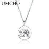 Elephant Round Necklace For Women Gift Fine Jewelry