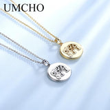 Elephant Round Necklace For Women Gift Fine Jewelry