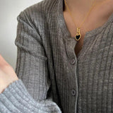 925 Silver Lock Shell Heart Pendant Necklace for Women 925 Jewelry