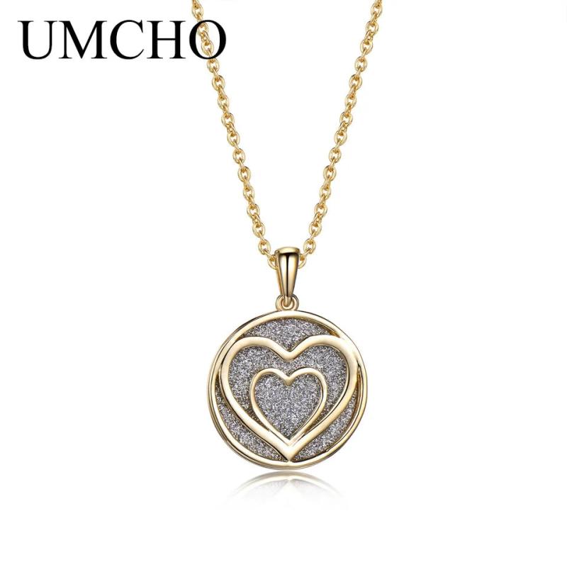 925 Silver Yellow Heart Romantic Necklace with Chain