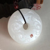 Koraba Natural Jade Pine Tree Mountain Pendant Necklace