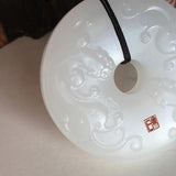 Koraba Natural Jade Pine Tree Mountain Pendant Necklace