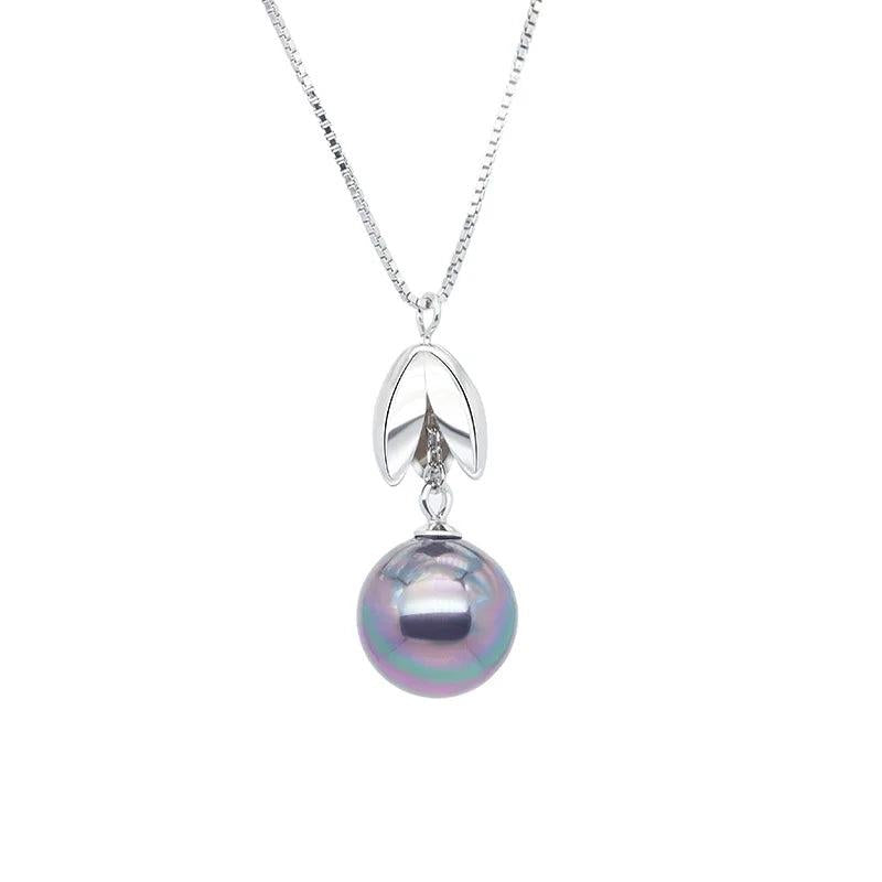 925 Silver Pearl Pendant Necklace - Women's Jewelry