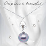 925 Silver Pearl Pendant Necklace - Women's Jewelry