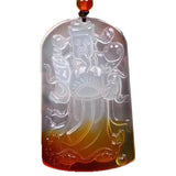 Koraba Ice Agate Chalcedony Wealthy Pendant Necklace