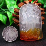 Koraba Ice Agate Chalcedony Wealthy Pendant Necklace