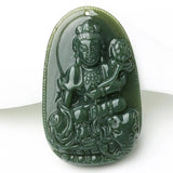 Koraba Green Jade Elephant Samantabhadra Bodhisattva Pendant