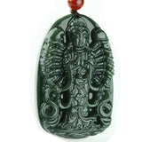 Koraba Green Jade 1000 Hands Kwan-Yin Pendant Necklace