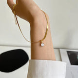 925 Silver Zircon Snake Chain Choker Necklace