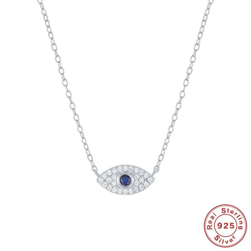 S925 Sterling Silver TIF Eyes Diamond Necklace