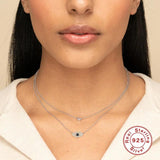 S925 Sterling Silver TIF Eyes Diamond Necklace