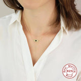 S925 Sterling Silver TIF Eyes Diamond Necklace