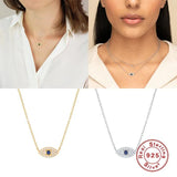 S925 Sterling Silver TIF Eyes Diamond Necklace