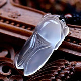 Agate Chalcedony Cicada Pendant Necklace Jewelry
