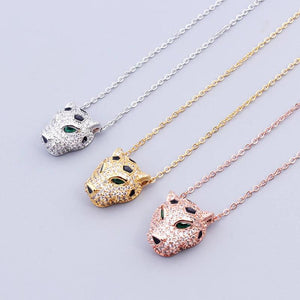 High Leopard Earrings Necklace Set Holiday Gift