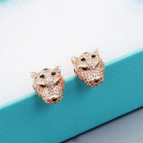 High Leopard Earrings Necklace Set Holiday Gift