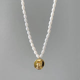 925 Silver Kitten Avatar Pendant Freshwater Pearl Cat Necklace