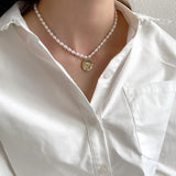 925 Silver Kitten Avatar Pendant Freshwater Pearl Cat Necklace