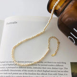 Baroque Pearl Choker Necklace 925 Silver 18K Natural Pearl Necklace Jewelry