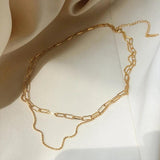 925 Silver Bead Chain Double Layers Choker Necklace for Women