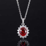 S925 Silver Jewelry Set Colorful Pigeon Egg Pendant 8 * 10