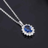 S925 Silver Jewelry Set Colorful Pigeon Egg Pendant 8 * 10