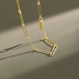 925 Silver Circle Splice Choker Short Necklace for Women