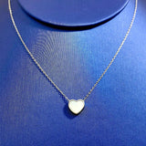 S925 Silver Necklace Women's Heart Pendant Silver Chain