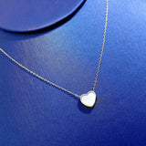 S925 Silver Necklace Women's Heart Pendant Silver Chain